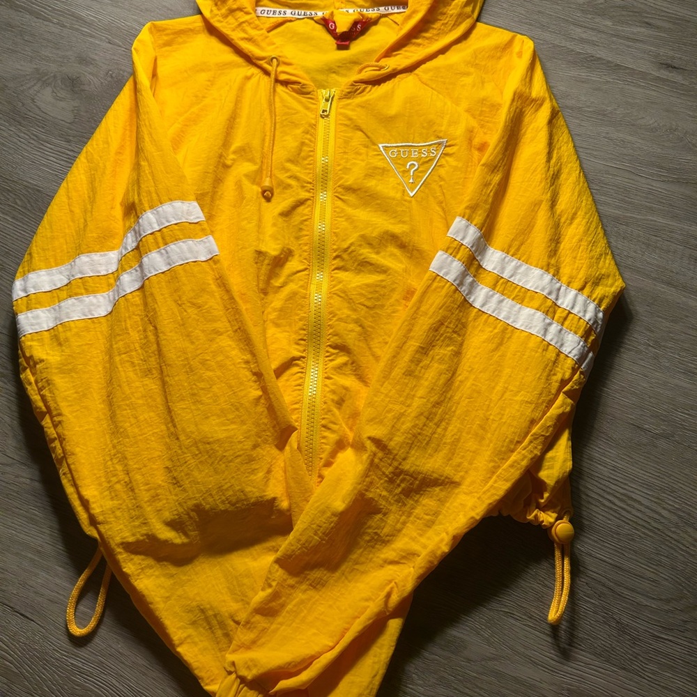 Guess Bright Yellow Hooded Jacket
